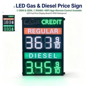 Hot Sale Gas Station Pylon Sign Diesel Fuel Oil Gas Petrol LED Gas Price Board Panel Display Screen thumbnail-4