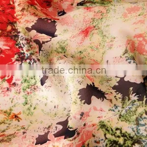 2015 Fabric Chiffon Print Flower Design for Women Dress thumbnail-3