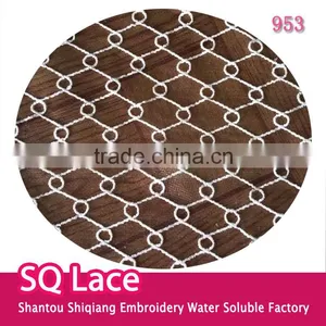2016 Ladies Clothing Fabric Network Embroidery Full Lace Milk Silk Water Soluble Lace for Garment Accessory thumbnail-1