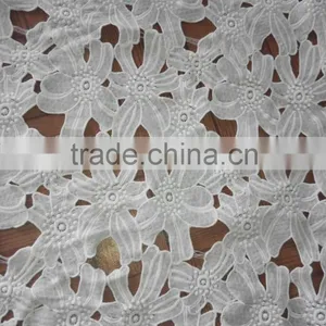 Wholesale Milk Silk Lace Trim Embroidery Lace Accessory for Clothing Design for Wedding Dress thumbnail-5