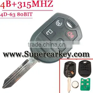 Best Price 80-Bit 4D-63 4 Button Remote Head Key for Ford(Start Button) thumbnail-1