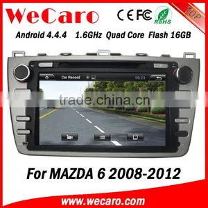 Wecaro in Dash Touch Screen Android 4.4.4 Car Gps Navigation Dvd Player for Mazda 6 Car Audio System 2008 -2012 thumbnail-3