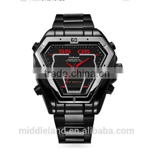 MIDDLELAND Stainless Steel Watch Band Alloy Watch Case Smart Waterproof Men's LED Light Up Watches thumbnail-4