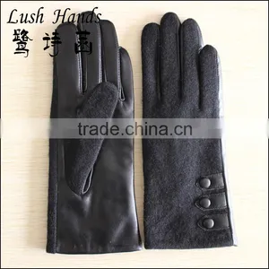 2016 Hot Selling Ladies Woolen Button Gloves thumbnail-3