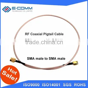 China Supplier 50cm Cable SMA Male To SMA Male With Nut Bulkhead RF Coax Pigtail Cable RG316 Connector Adapter thumbnail-2