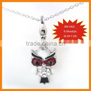 Fashion Alloy Owl Shaped Pendant Cute Zinc Alloy Enamel Charm Pendants for Bags thumbnail-2