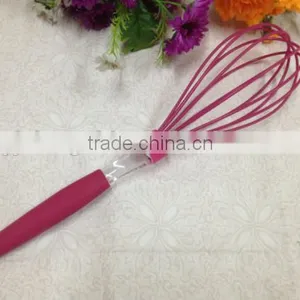Hot Sale Rainbow Silicone Whisk With Colorful Handle Silicone Kitchen Utensils for Blending, Whisking, Beating & Stirring thumbnail-3