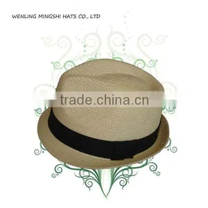 Men's Straw Trilby Hat thumbnail-1