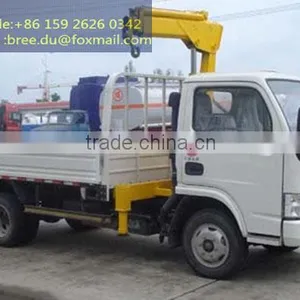 Construction Machine Transporting Truck Mounted Crane With Folding Arm thumbnail-1