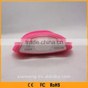 Rechargeable Silicone Anion Facial Cleansing Brush Vibrating Facial Massager Hypoallergenic thumbnail-3
