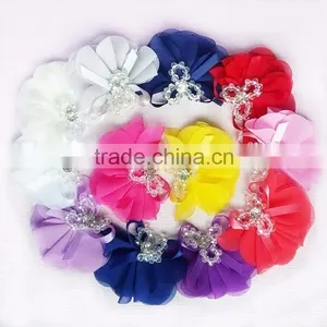 3"Lotus Flower- Decorative Flowers-Hand Sewing Beads Flower-fairy Princess Accessories/headband Baby Set thumbnail-1