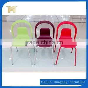 Outdoor Armless Plastic Stacking Chair Cheap Chairs HYH-9122 thumbnail-4