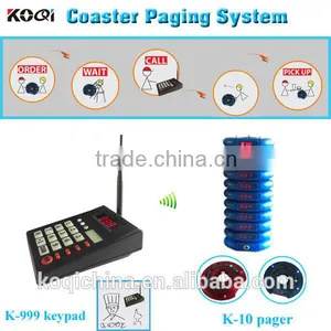 Wireless Queue Management System Transmitter Keyboard Coaster Pager Restaurant Vibrating Pagers Restaurant Paging System thumbnail-1