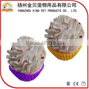 Cute Latex Soft Food Ice Cream Squeaky Rubber Toy for Small Animals thumbnail-5