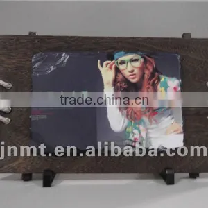 SH39 Wooden-frame Stone Painting Sublimation Slate as Souvenior thumbnail-1