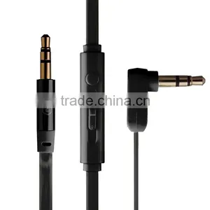 TPE Flat Stereo Built in Mic Aux Input Music Cable for Car thumbnail-4