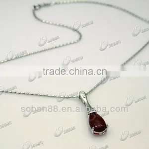 925 Sterling Silver Jewelry With Agate Stone Pendant Necklace thumbnail-1
