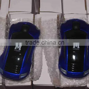 Hot Selling Customized Logo 2.4ghz Wireless Computer Car Shape Mouse With Blue Headlights thumbnail-4