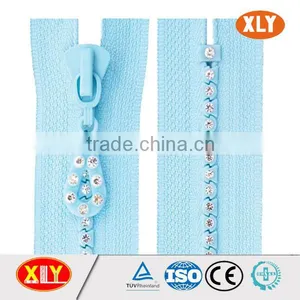 Xly High Quality Original Equipment #5 Colorful Diamond Zipper , Plastic Zipper thumbnail-6