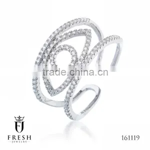 Fashion 925 Sterling Silver Ring - 161119 , Wholesale Silver Jewellery, Silver Jewellery Manufacturer, CZ Cubic Zircon AAA thumbnail-1