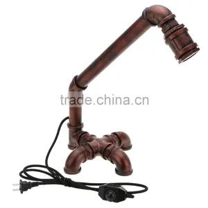 Retro Vintage Edison Table Lamp Light Bulb Vintage Table Lamp Personalized Water Pipe Desk Lamp For Home Bar Decor AC 220V/110V thumbnail-1