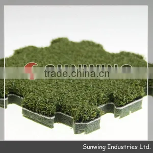 Artificial Interlocking Puzzle Matmosic Grass Covering thumbnail-1
