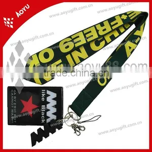 Clothing Lanyard With Silk Screen Printing Attach Card and Pvc Pullar thumbnail-1