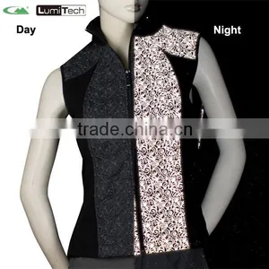 Grape Pattern Reflective Printing T/C Woven Print Fabric Reflective Waist Coat thumbnail-1