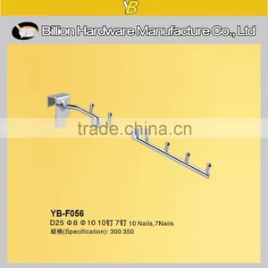 Wholesale Clothes Nails Hook Retail Hanger Display Hook Chrome-plated Hanger Tube Hook thumbnail-1