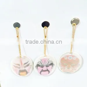 Chinese Style Chinoiserie Printing Soft PVC Reflective Keychain Quality Choice thumbnail-1