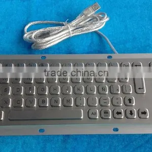 71 Keys Compact Format Vandal Proof IP65 Stainless Steel Keyboard thumbnail-3
