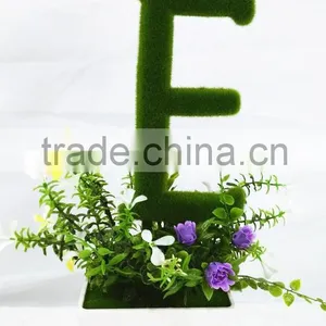 Artificial Greenery Moss Letter for Table Decoration With Competitive Price thumbnail-4