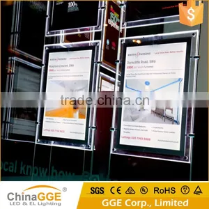 LED Illuminated Crystal Advertising LED Light Acrylic Light Box Suspended Hanging Real Estate Agent LED Window Display thumbnail-5