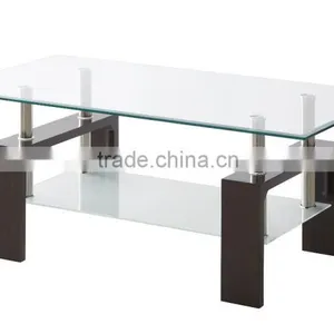 Hot Sale Glass Coffee Table With Mdf Egs thumbnail-2