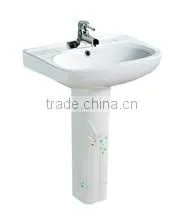 114 Bathroom Toilet Pedestal Washing Basin,sanitary Ceramic China thumbnail-1