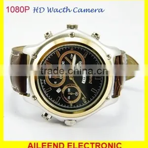 Waterproof Leather HD 1920 x 1080P 4GB Hidden Camera Watch DVR thumbnail-1