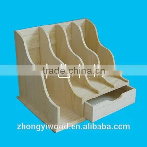 2014 Hot Sale! FSC Handmade Antique Wooden File Rack With Drawer thumbnail-1