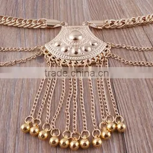 2016 Bohemian Styke Vintage Exaggerate Tassels Sexy Bikini Waist Belly Body Chian thumbnail-4