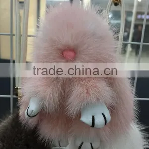 Cute Real Mink Fur Rabbit Ornaments thumbnail-4