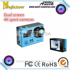 4K 30fps Action Camera Dual Screen go Pro Style Original Genuine AT-H3R 4K + Wifi + 2.4G Remote Control thumbnail-1