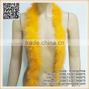 New Style Marabou Feather Orange Fluffy Feather Boa thumbnail-2