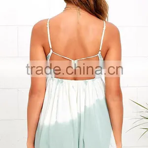 2016 Latest Fashion Dresses Short Crocheted Top Tie-dye Dress New Summer Dresses thumbnail-3