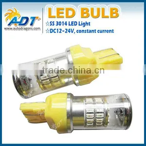 T20 48W W21W / 7443 SMD LED Light Bulbs Brake/Signal Lamp Amber thumbnail-1