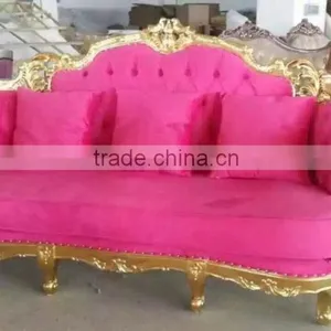 European Style Luxury Furniture Living Room Sets Throne Wooden Sofa thumbnail-1