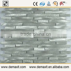 Wholesale Brushed Aluminum Mosaic Strip Metal Mosaic thumbnail-1