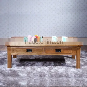 Yongyi Ranch Oak 4 Drawer Wooden Coffee Tables thumbnail-6