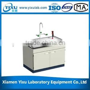 Biology Laboratory Island Bench With Reagent Shelf thumbnail-2