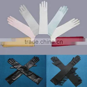 2016 Halloween Costume Accessory Party Supply Black Satin Long Gloves thumbnail-6