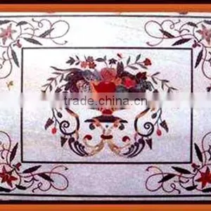 Marble Inlay Wall Panels Stone Carving Tile thumbnail-1