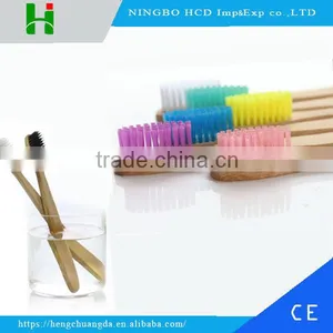 High Quality Biodegradable Bamboo Charcoal Fiber Bristles Wood Toothbrush thumbnail-1